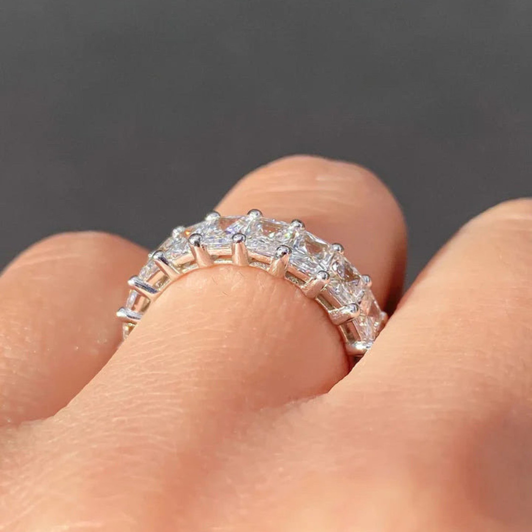 Radiant Cut Diamond Eternity Band