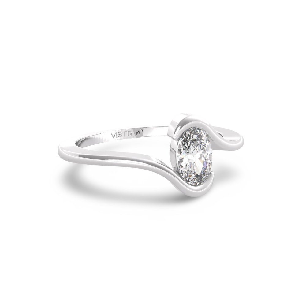 Oval Cut Diamond Twisted Ring