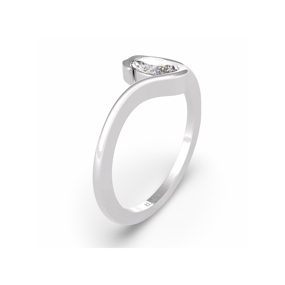Oval Cut Diamond Twisted Ring