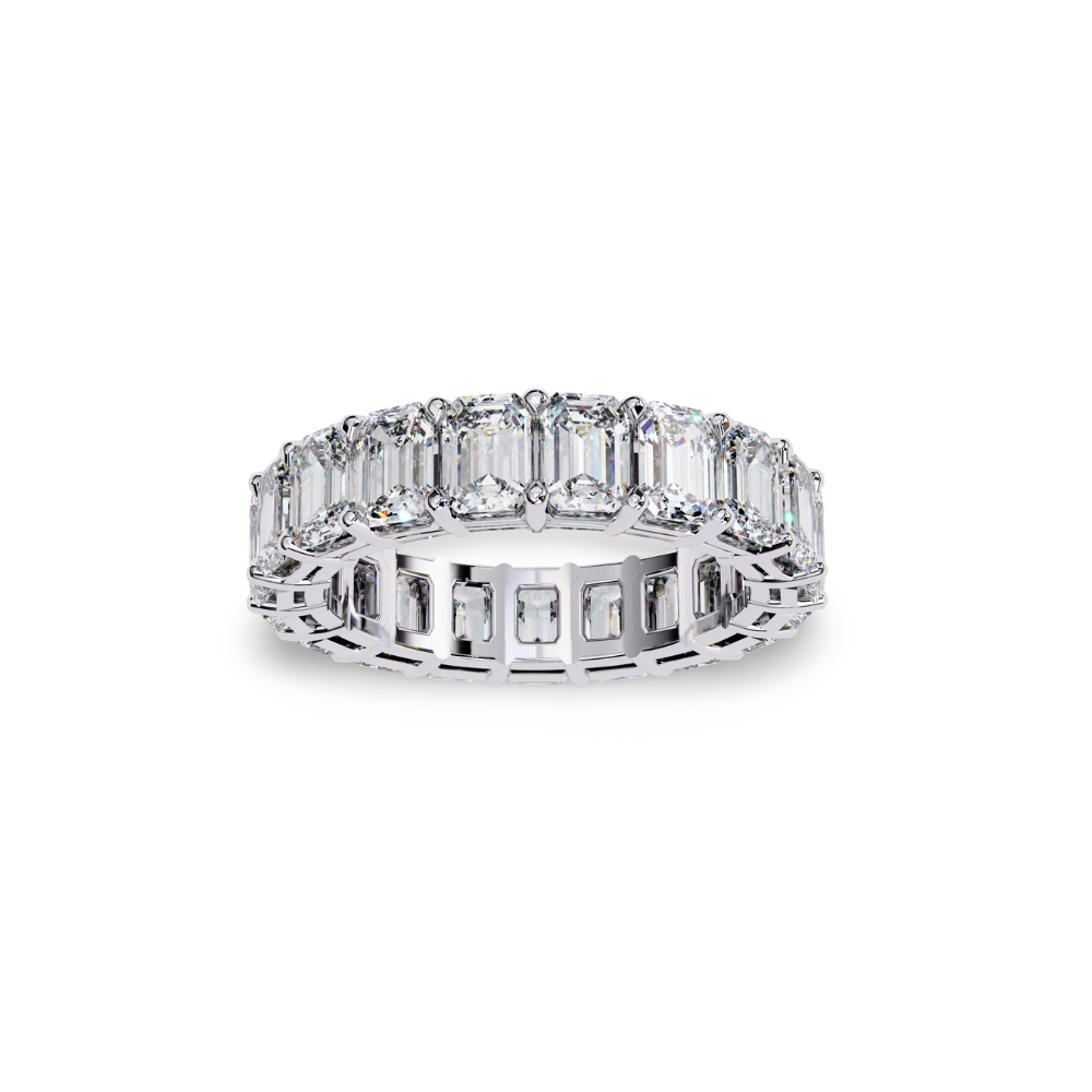 Emerald Cut Eternity Band