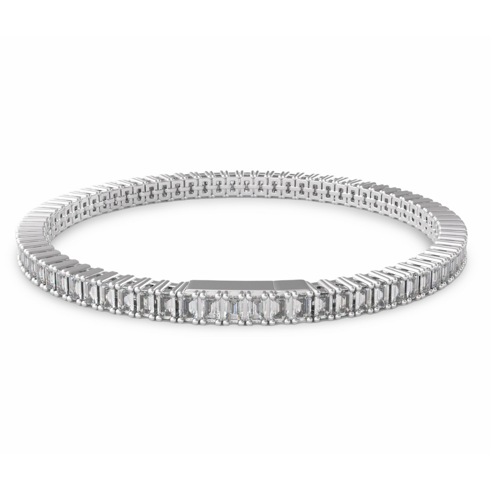 Emerald Cut Diamond Tennis Bracelet