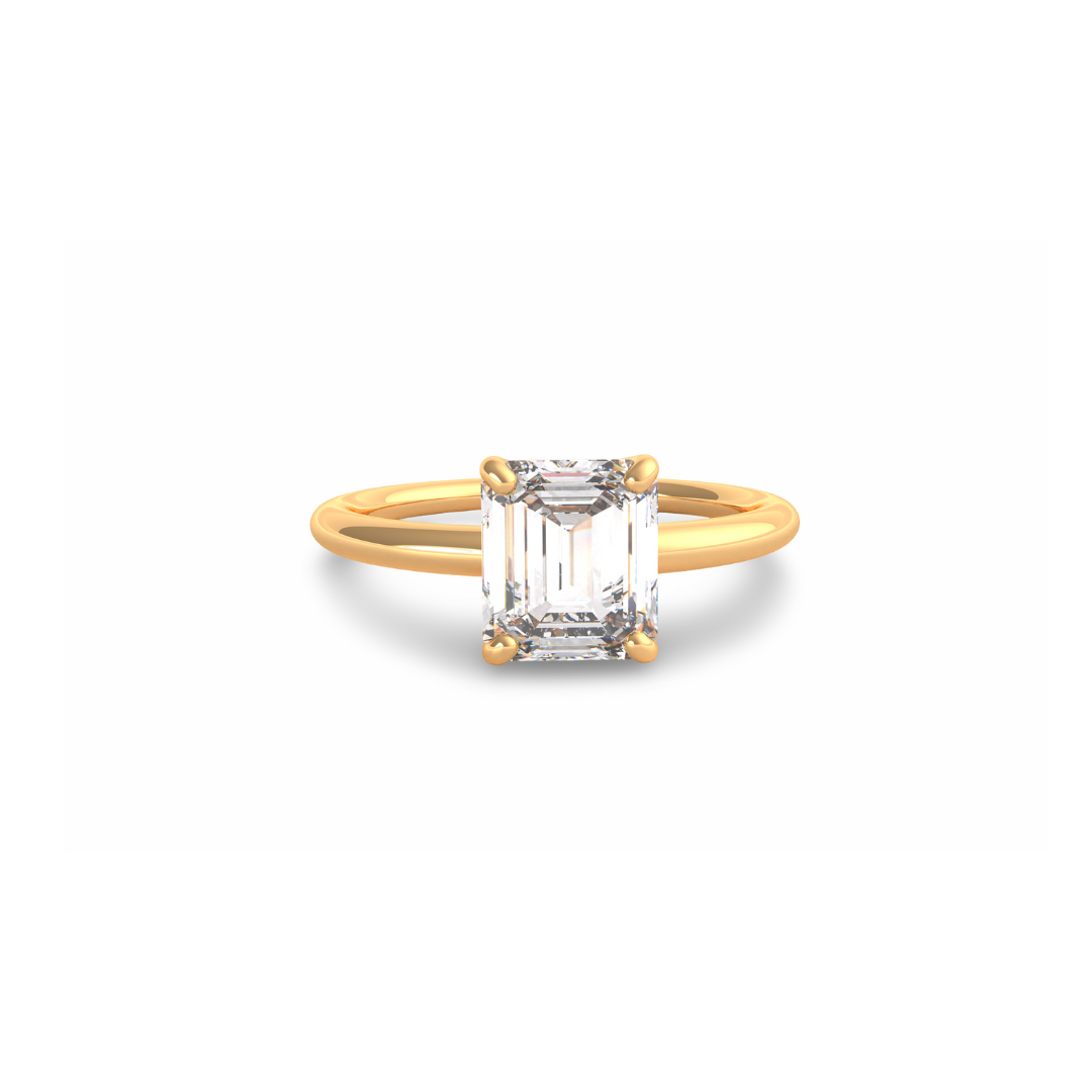 Radiant Cut Diamond Solitaire RIng