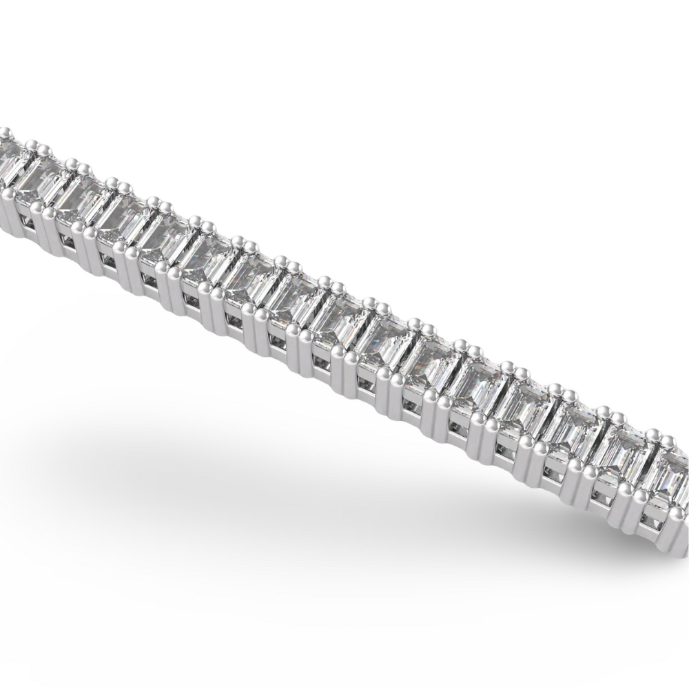 Emerald Cut Diamond Tennis Bracelet