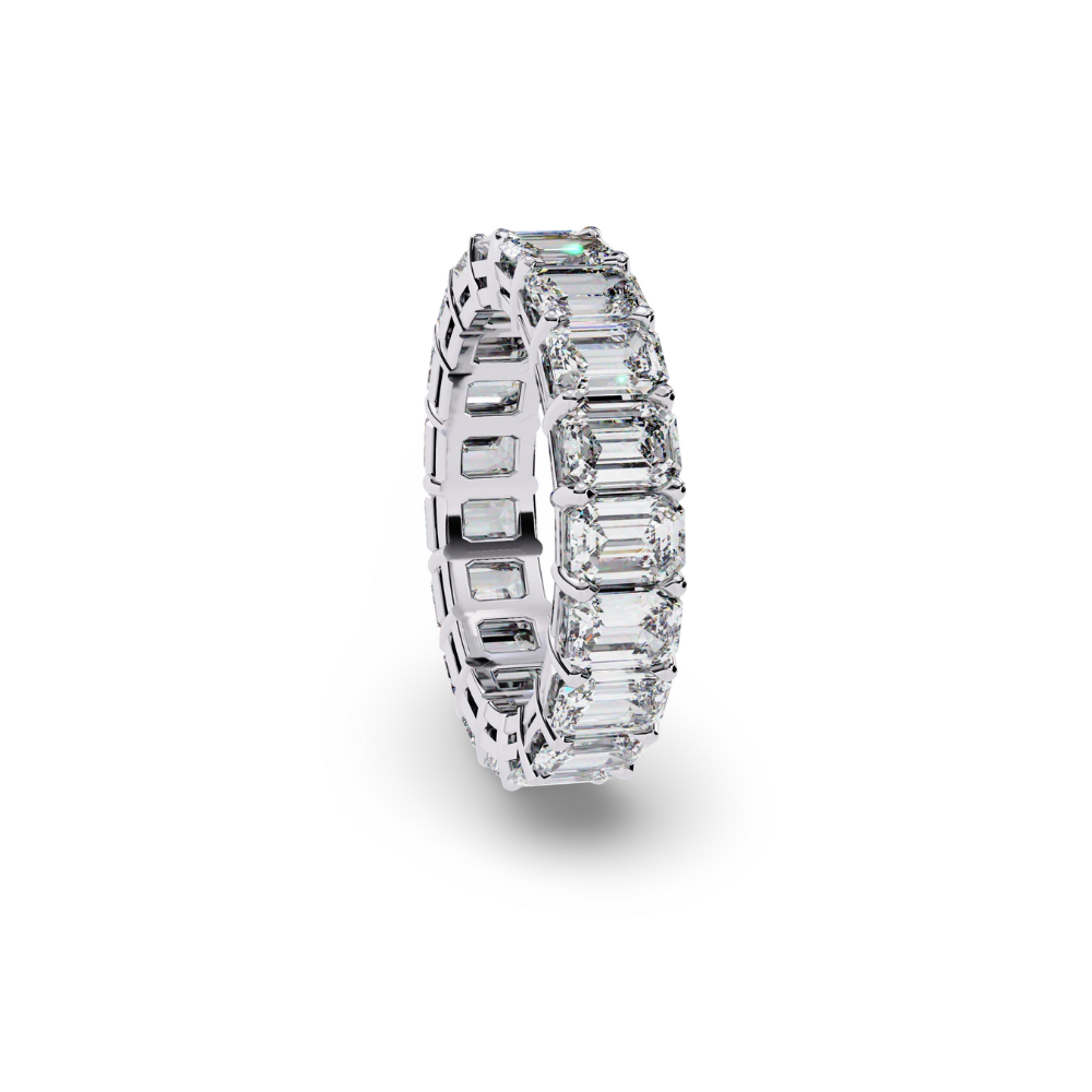 Emerald Cut Eternity Band