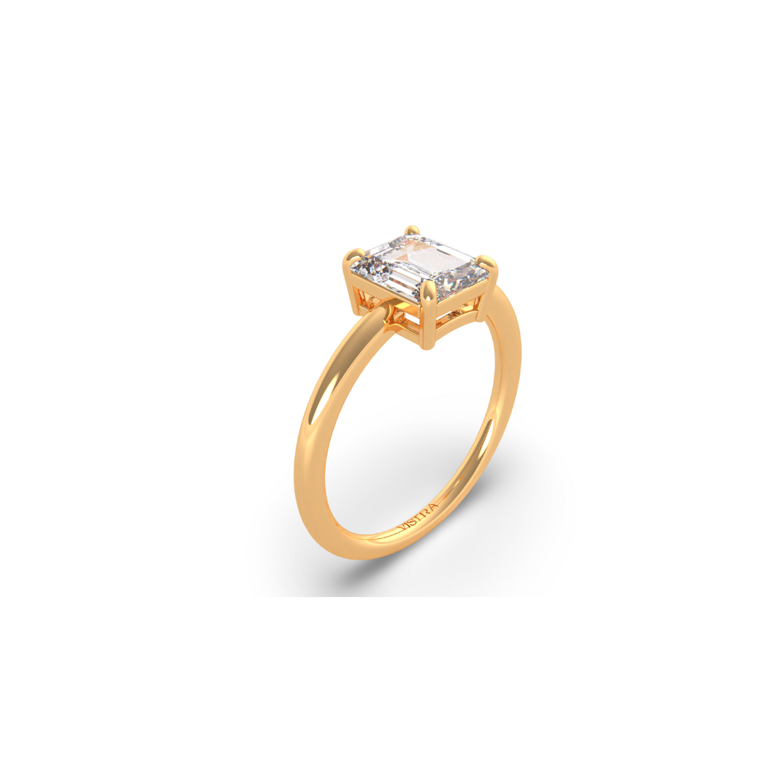 Radiant Cut Diamond Solitaire RIng