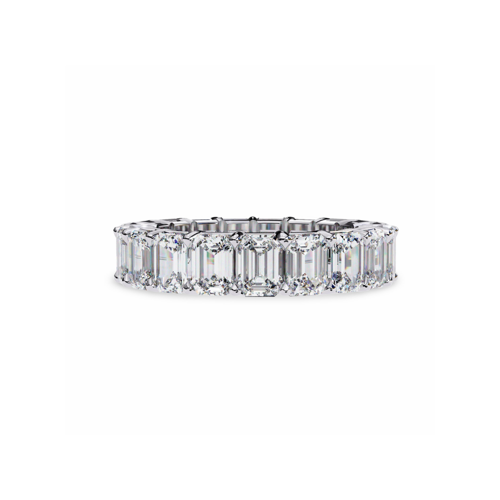 Emerald Cut Eternity Band