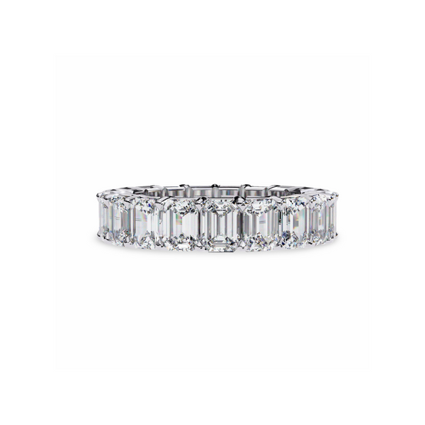 Emerald Cut Eternity Band