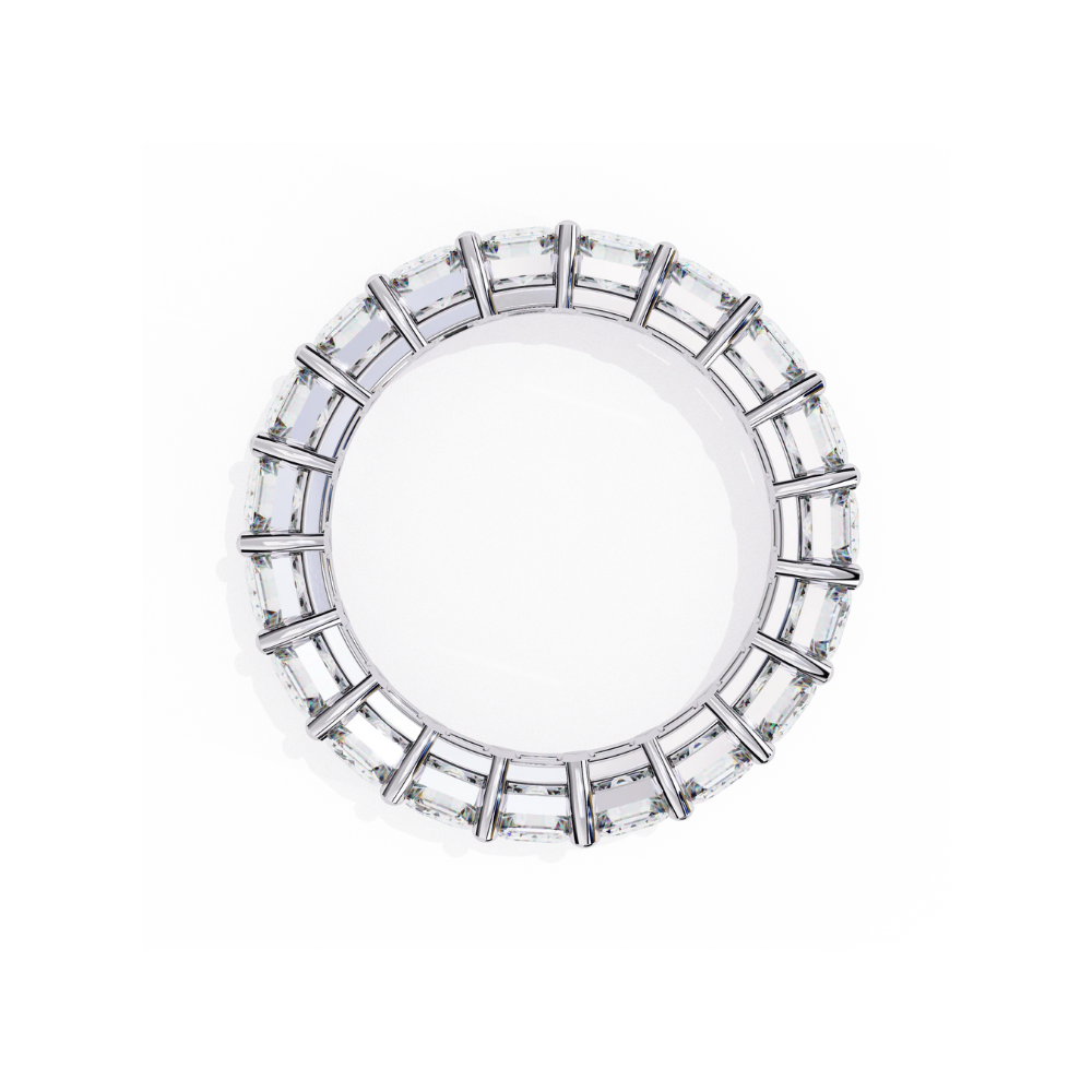 Emerald Cut Eternity Band