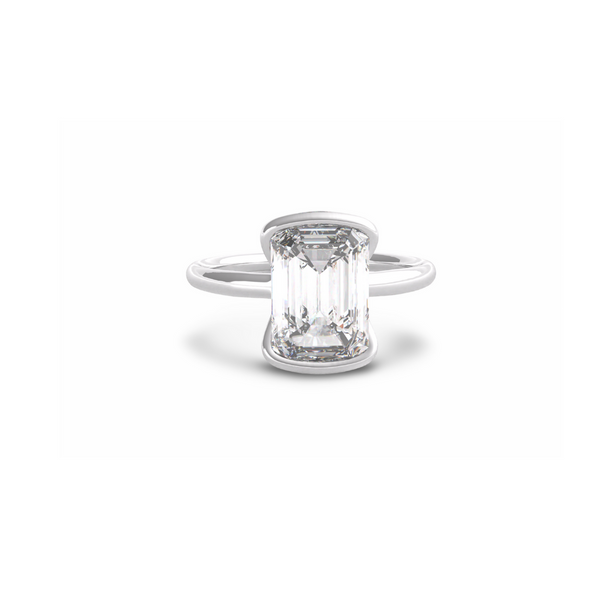 Emerald Cut Diamond Solitaire ring