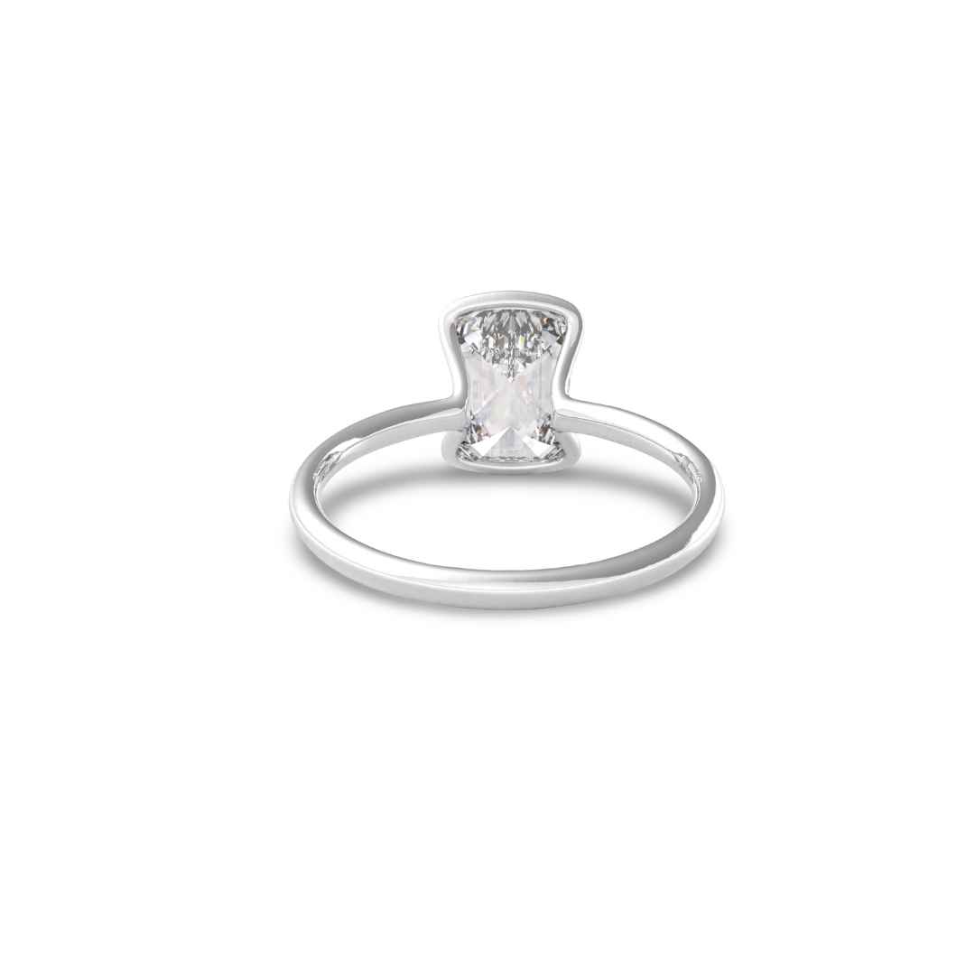 Emerald Cut Diamond Solitaire ring