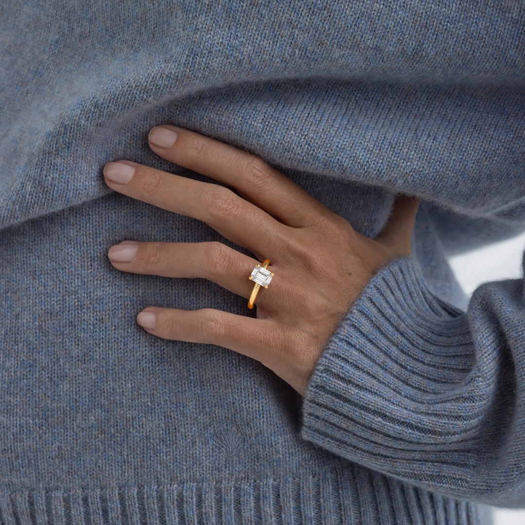 Radiant Cut Diamond Solitaire RIng