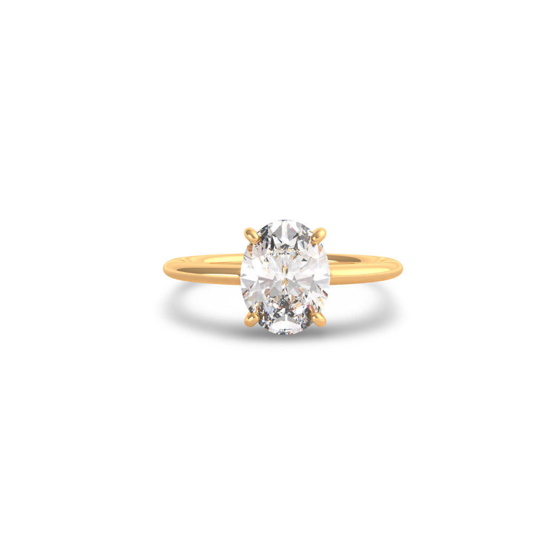 Oval Cut Diamond Solitaire ring