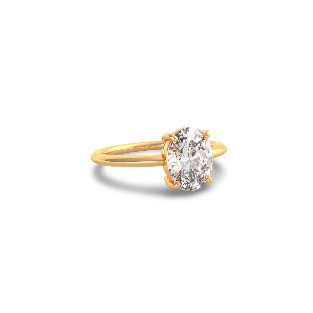 Oval Cut Diamond Solitaire ring
