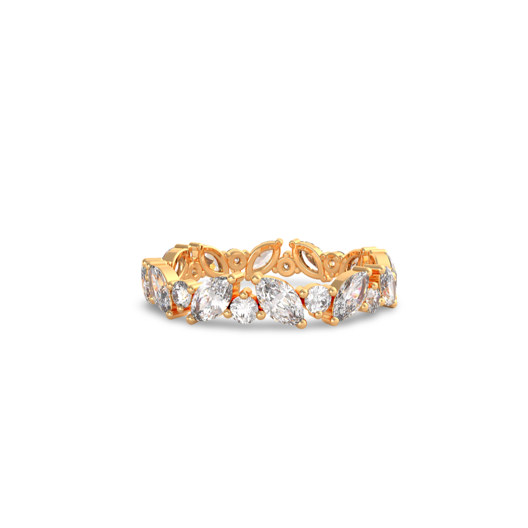Marquise and Round Cut Diamond Eternity Band