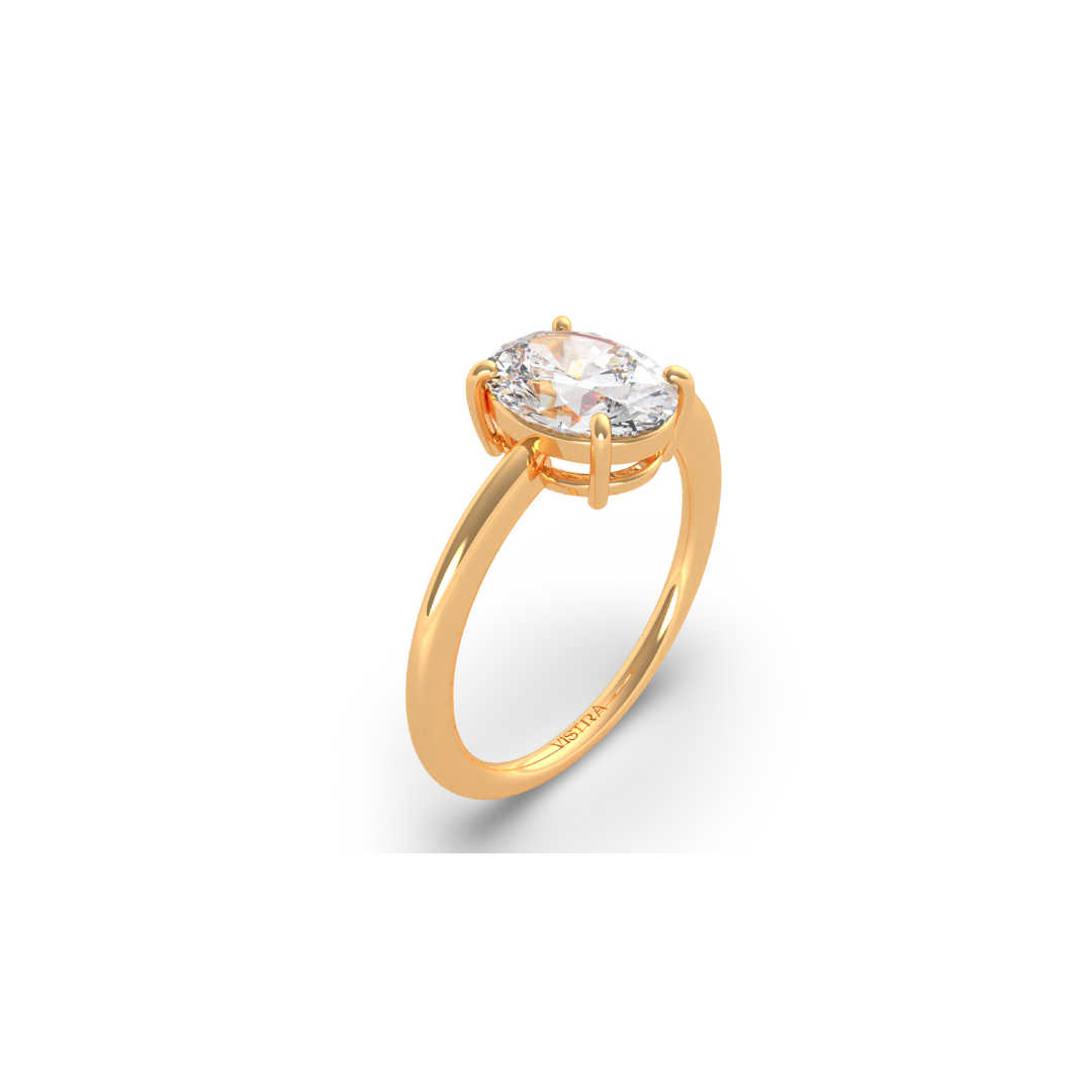 Oval Cut Diamond Solitaire ring