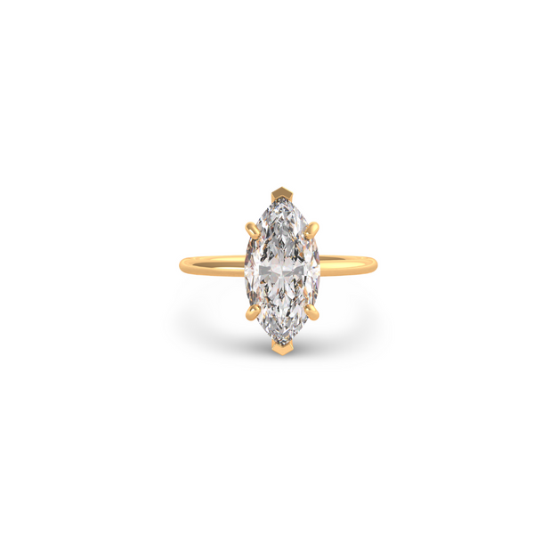 Marquise Cut Diamond Solitaire ring