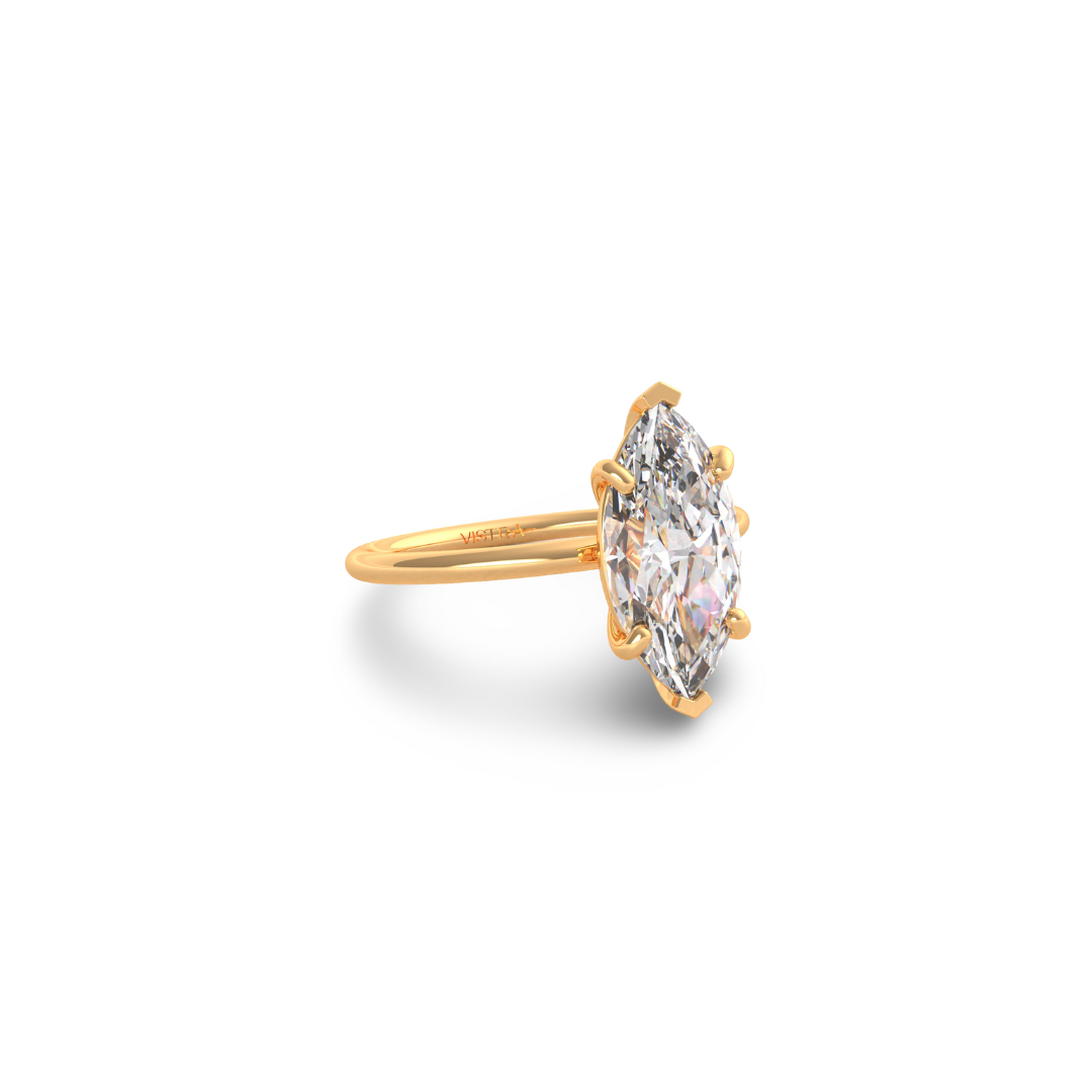 Marquise Cut Diamond Solitaire ring