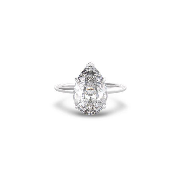Pear Cut Diamond Solitaire Ring