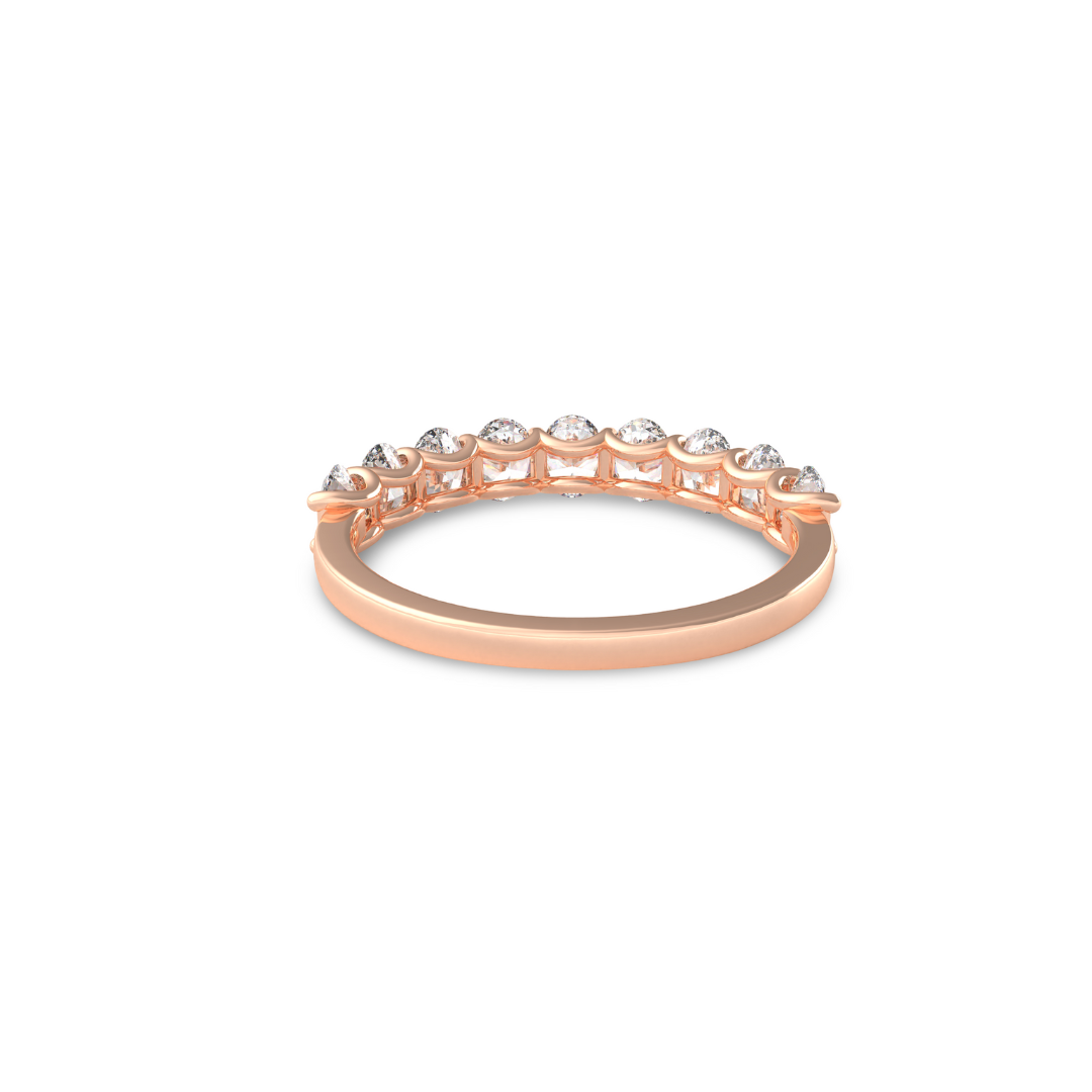 Oval Cut Diamond Half Eternity Band