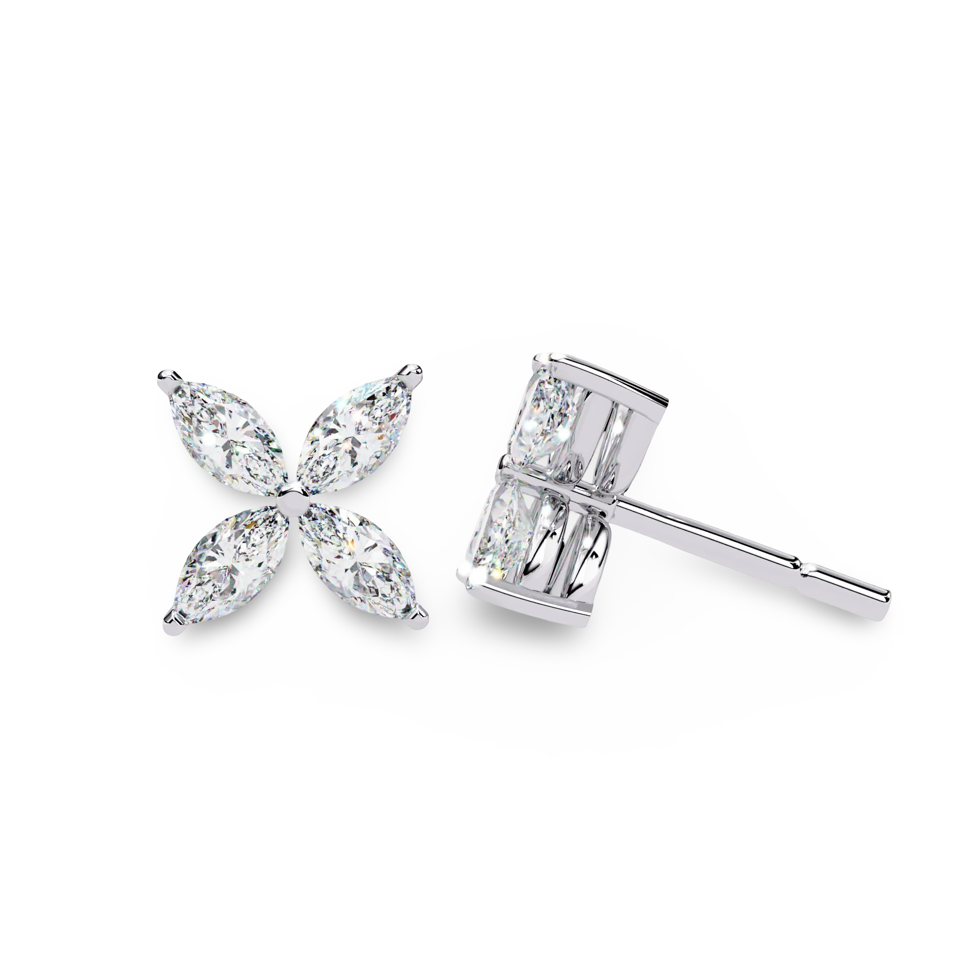 Marquise cut Diamond Studs